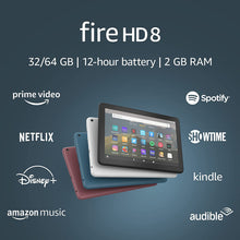 Load image into Gallery viewer, Fire HD 8 tablet, 8&quot; HD display, 32 GB, latest model (2020 release), designed for portable entertainment

